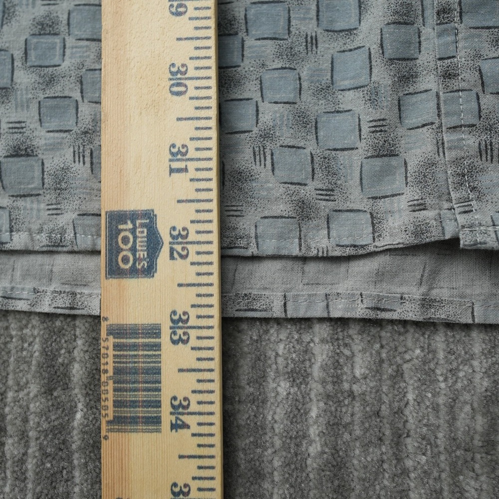 Maui Trading Co Shirt Men Button Down Short Sleeve Gray Blue Geometric Vtg XL - Picture 4 of 7